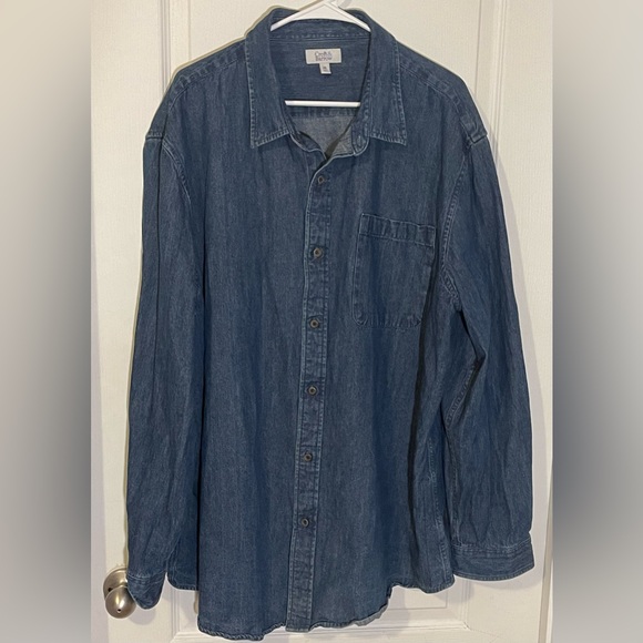 Croft & Barrow Button Down Denim Shirt XXL - Picture 1 of 2